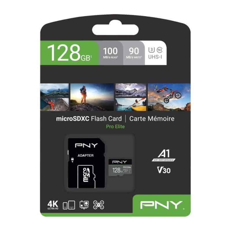 Pny Carte Micro Sd Pro Elite Mémoire Flash 128Go