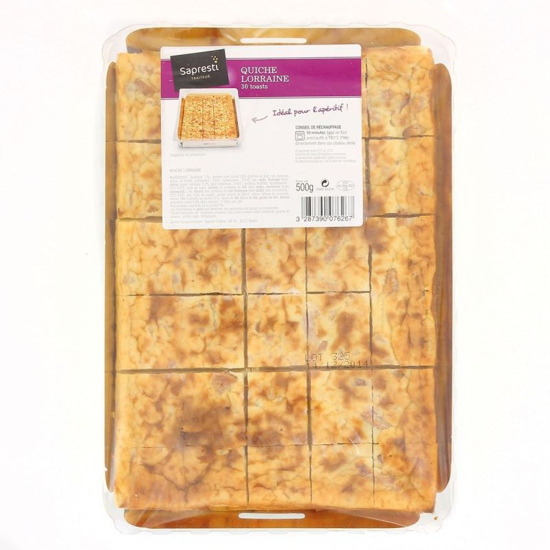 Sapresti Fe 30Toasts Quiche Lorrain500G