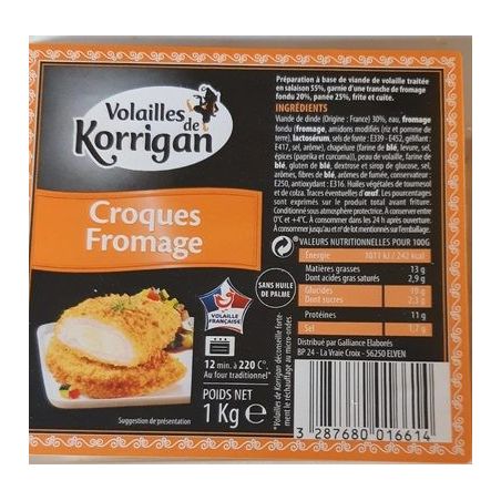 Korrigan Croque Fromage X2 500G Sat