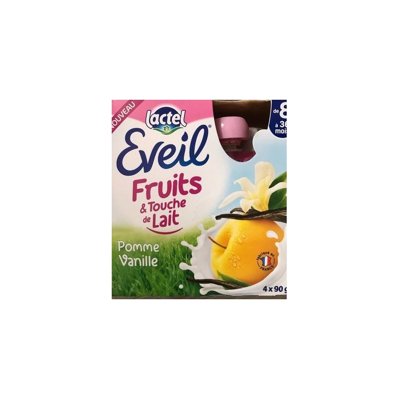 Lactalis 4X90G Gourdes Eveil Pom Vanill