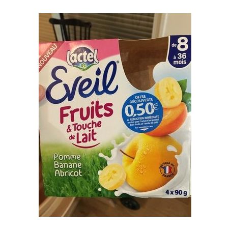 Lactalis 4X90G Eveil Gourdes Po/Ba