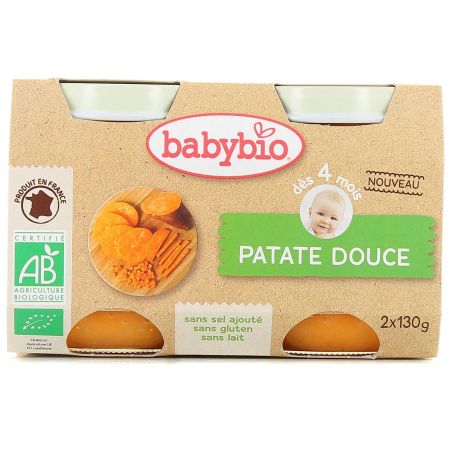 Babybio 2X130G Pot Patate Douce