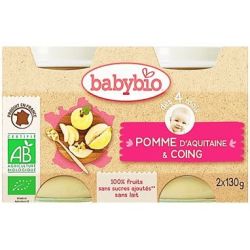 Babybio Pomme Coing 2X130G
