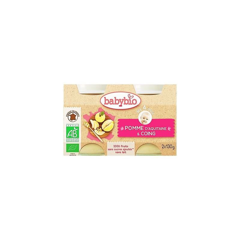 Babybio Pomme Coing 2X130G