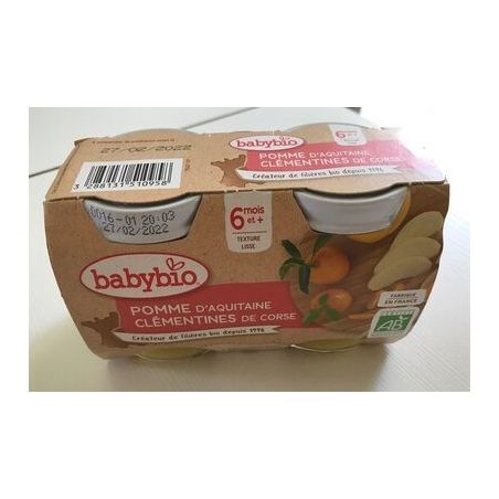 Babybio Babyb.Pom.Aquit.Clem.2X130G