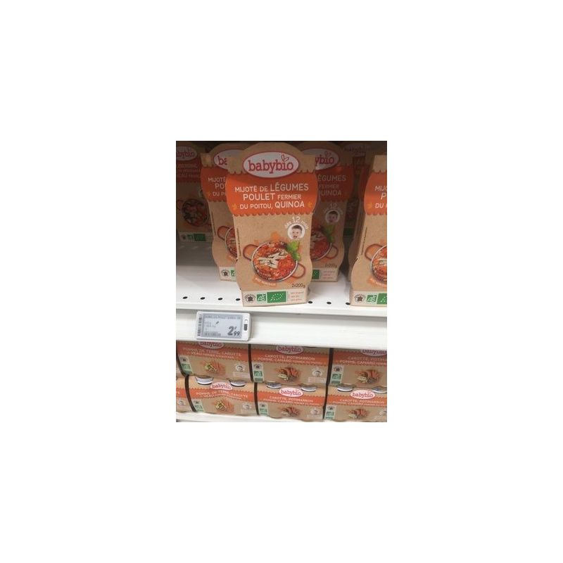Babybio 2X200G Leg Poulet Quinoa 12M