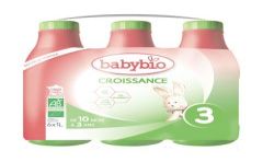 Babybio Lait Bébé 3Ème Âge Croissance Bio Vitagermin : Le Lot De 6 Bouteilles 1L