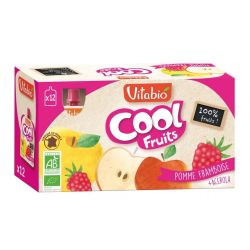 Vitabio Compote Cool Fruits 12X90G Pomme Framboise 1080Gr