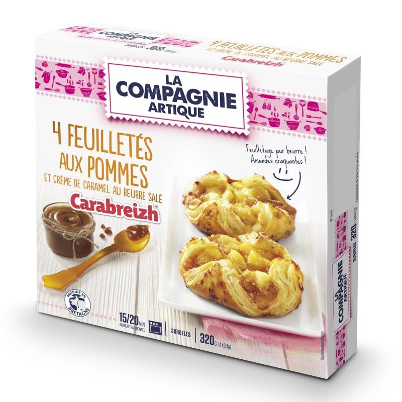 La Compagnie Artique Artiq.Feuillete Pom.Creme4X80G