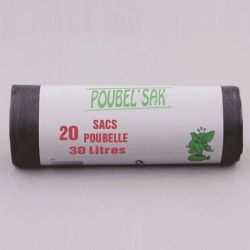 Sak-Plast Poubel'Sak Sacs Poubelle Gamme 1Er Prix 10L Blanc