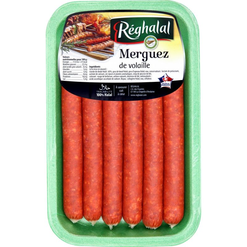 Reghalal 6 Merguez Vol.300G