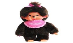 Bandai Monchhichi Fille Bavoir Rose