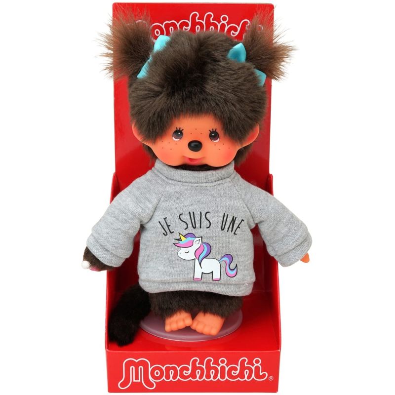 Bandai Petite Fille "Je Suis Une Licorne" 20 Cm Monchhichi