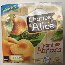 Charles & Alice C&A Sucre P/Abricots 4X100G