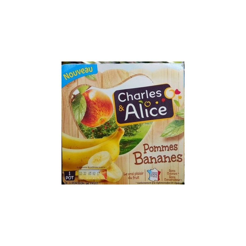 Charles & Alice C&A Sucre P/Bananes 4X100G