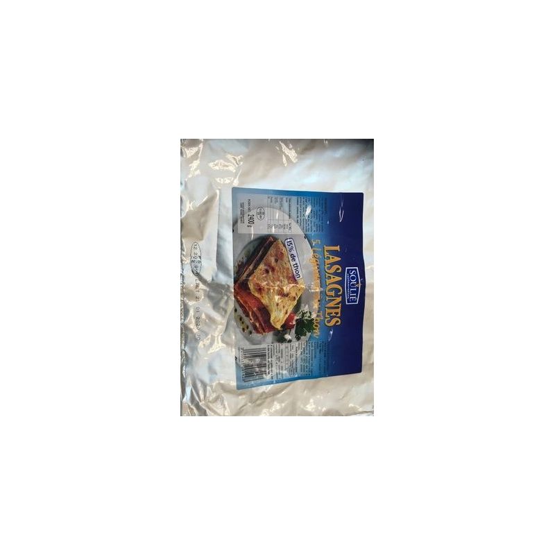 Soulier 2,4Kg Lasagnes 5 Legumes&Thon