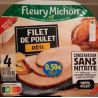 Fleury Michon 116G X4 Tranches Filet De Poulet Roti Sans Nitrite