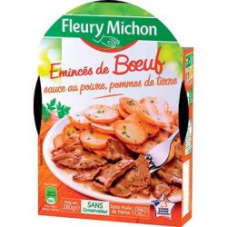 Fleury Michon 280G Emince De Boeuf Sauce Au Poivre/Pdt
