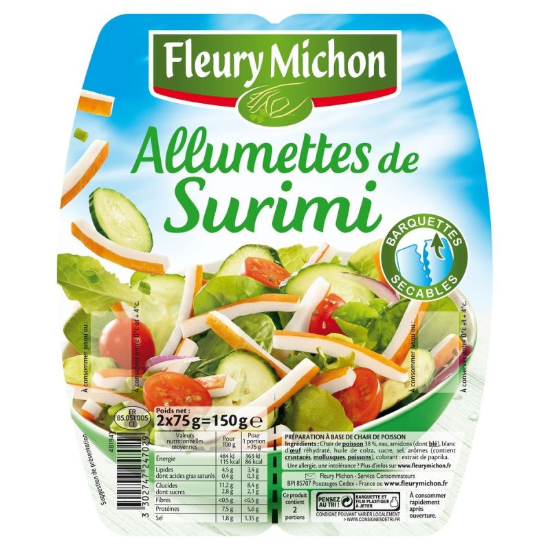 Fleury Michon 150G Allumettes De Surimi