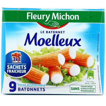 Fleury Michon 9 Bats Surimi Moelleux Fm 144G