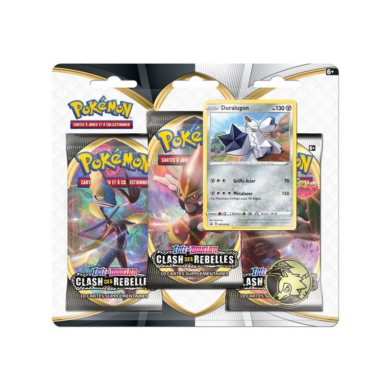 Pokemon Asmodee Pokémon Jcc Épée Et Bouclier 2 Clash Des Rebelles Blister Duralugon