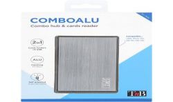 T'Nb Lecteur De Cartes Et Hub 3 Ports Usb 2.0 Aluminium