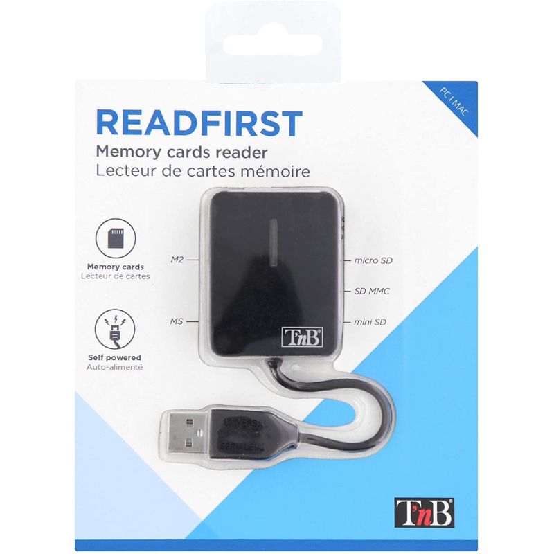 T'Nb Readfirst Lecteur De Carte Mémoire Externe Usb 2.0 Noir