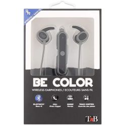 T'Nb Be Couleur Casque Sans Fil Bluetooth Avec Microphone Et Contrôle De Volume Intégré, Noir
