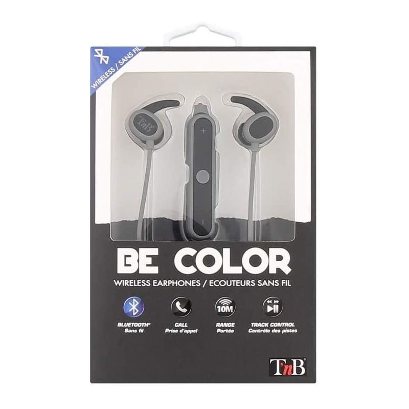 T'Nb Be Couleur Casque Sans Fil Bluetooth Avec Microphone Et Contrôle De Volume Intégré, Noir