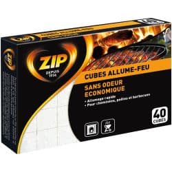 Zip Allume-Feu Sans Odeur : La Boite De 40 Cubes