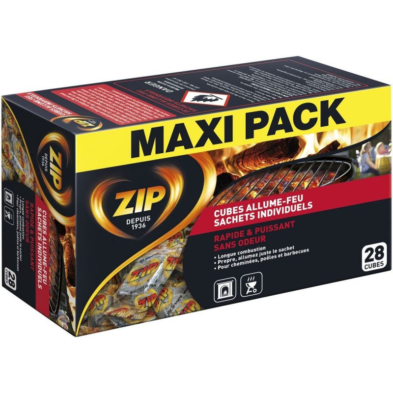 Zip Cubes Allume Feu En Sachet X28