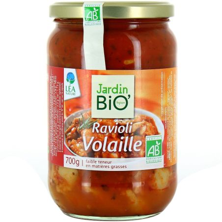 Jardin Biologique Ravioli Volaille 700G