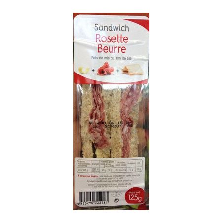 1Er Prix 125G Sandwich Rosette Beurre