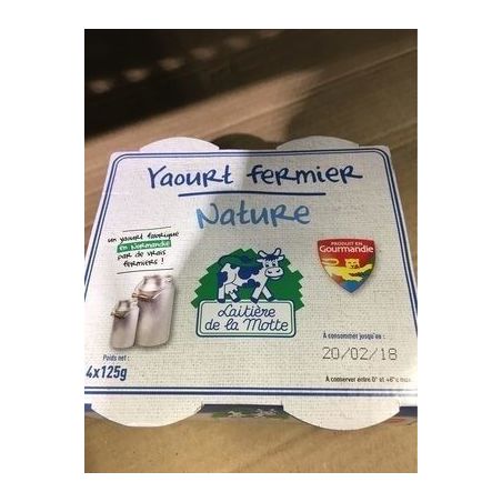 Laitiere De La Motte Lait.Mote.Yaourt Naturex4 500G