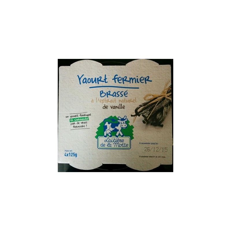 Laitiere De La Motte Lait.Mote Yaourt Vanill 4X125G