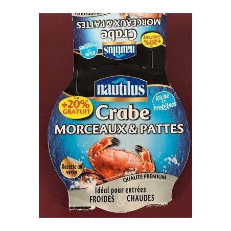 Nautilus Crabe.Morceaux & Pattes +20%Gratuit 124G