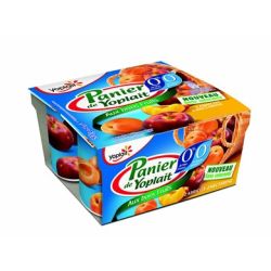 Yoplait 4X125G Yaourt Panier Fruit Abricot/Nectarine 0%