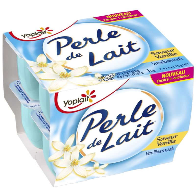 Yoplait 8X125G Perle De Lait Vanille