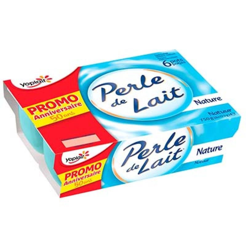 Yoplait Perle Lait Nature X6 Os