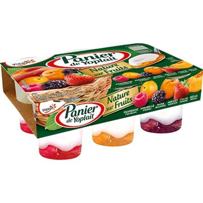 Yoplait 6X140G Yaourt Panier Nature S/Frt Panache