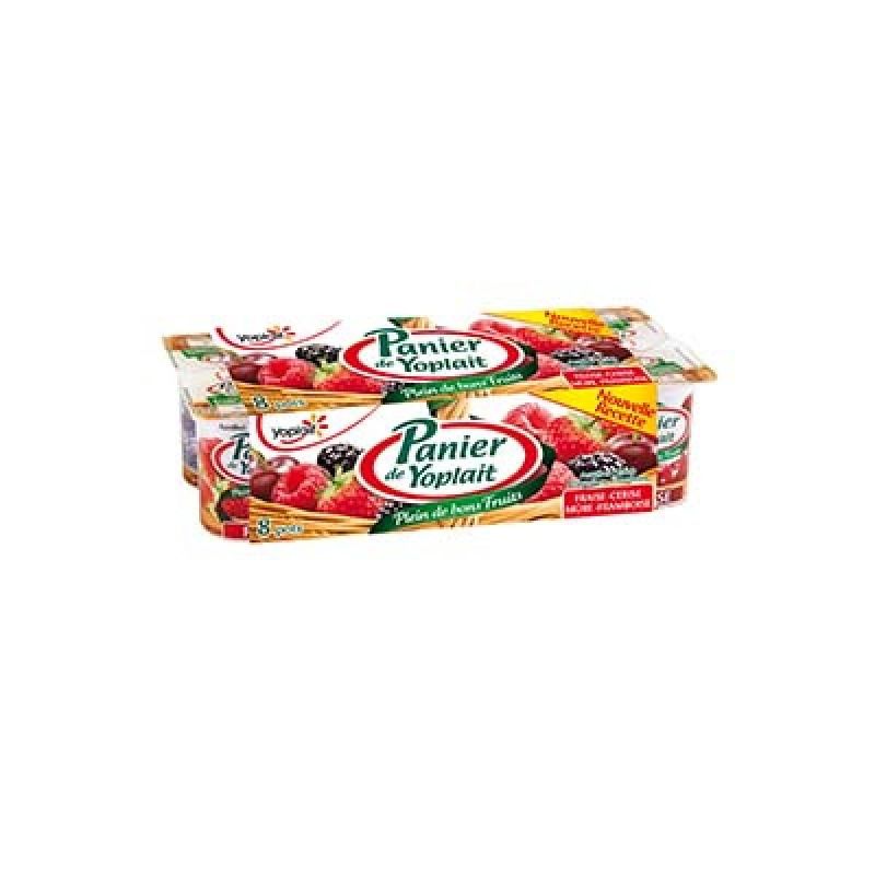 Yoplait 8X125G Yaourt Panier Fruits Rouges