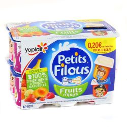 Petits Filous 12X50G Ptits Fruits Panaché Yoplait
