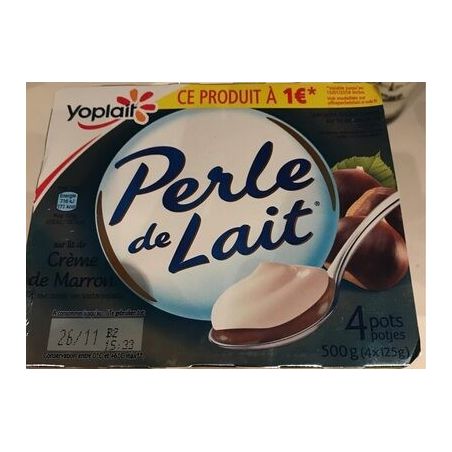 Yoplait Yopl.Perle Lt/Crem.Marr.4X125G