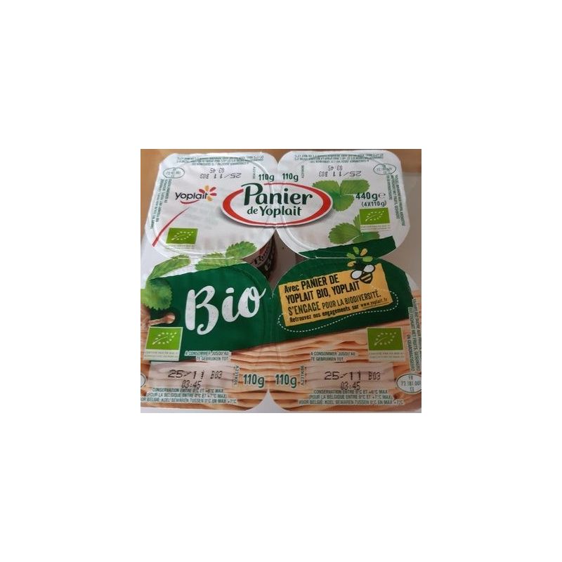 Yoplait Yaf Panier Bio Fraise 4X110G
