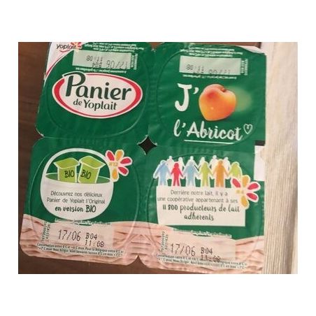 Panier De Yoplait 4X130G Yaourt Abricot