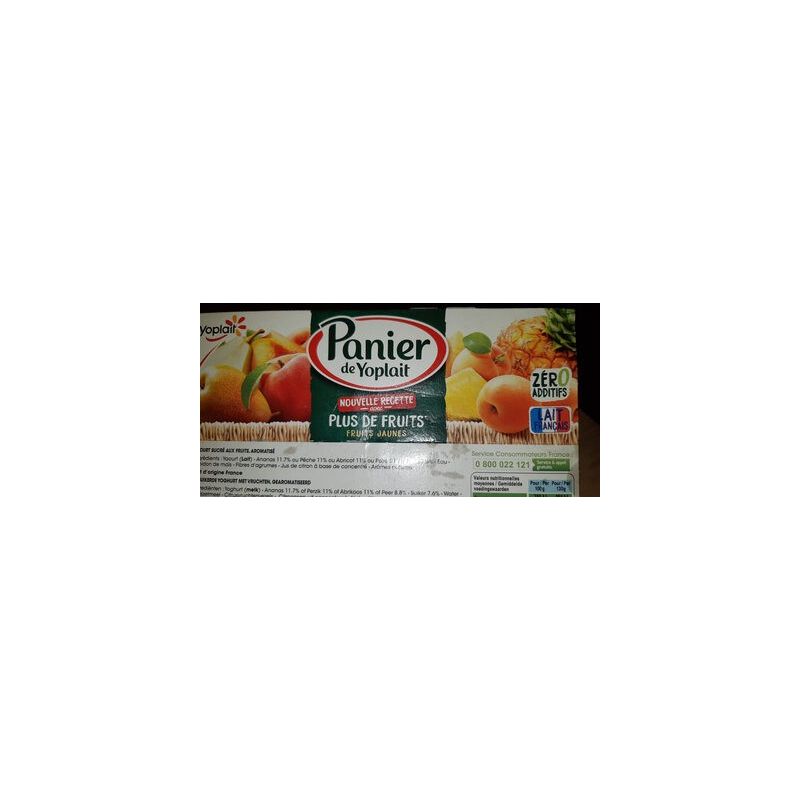 Panier De Yoplait 8X130G Std Fruits Jaune