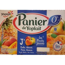 Panier De Yoplait 8X130G 0% Fruits Jaunes