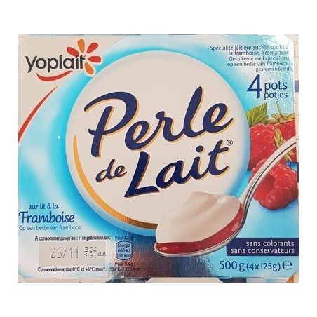 Perle De Lait 4X125G Sur Lit Framboise/Litchi