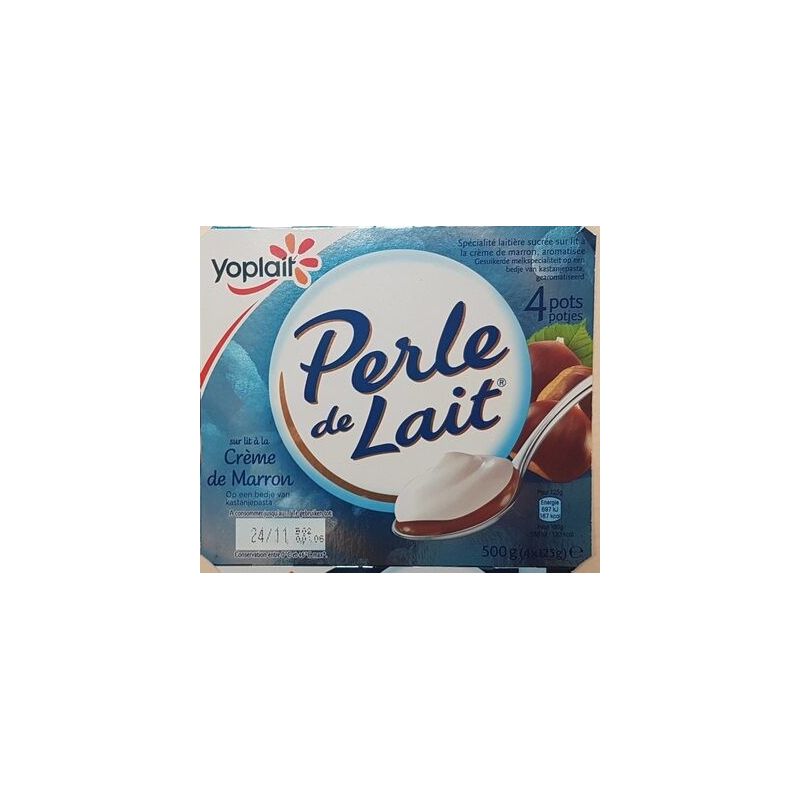 Perle De Lait 4X125G Sur Lit Crème Marron