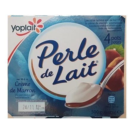Perle De Lait 4X125G Sur Lit Crème Marron